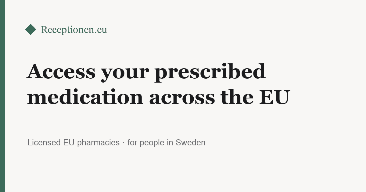 EU Medication Access Layer (receptionen.eu)